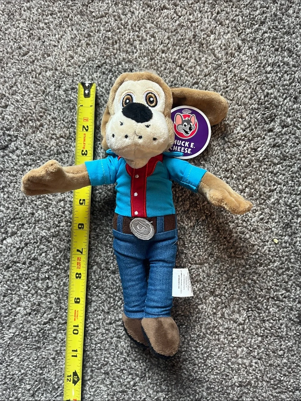 Chuck E. Cheese Pizza Time Theater Jasper T Jowls Dog Plush Stuffed Animal